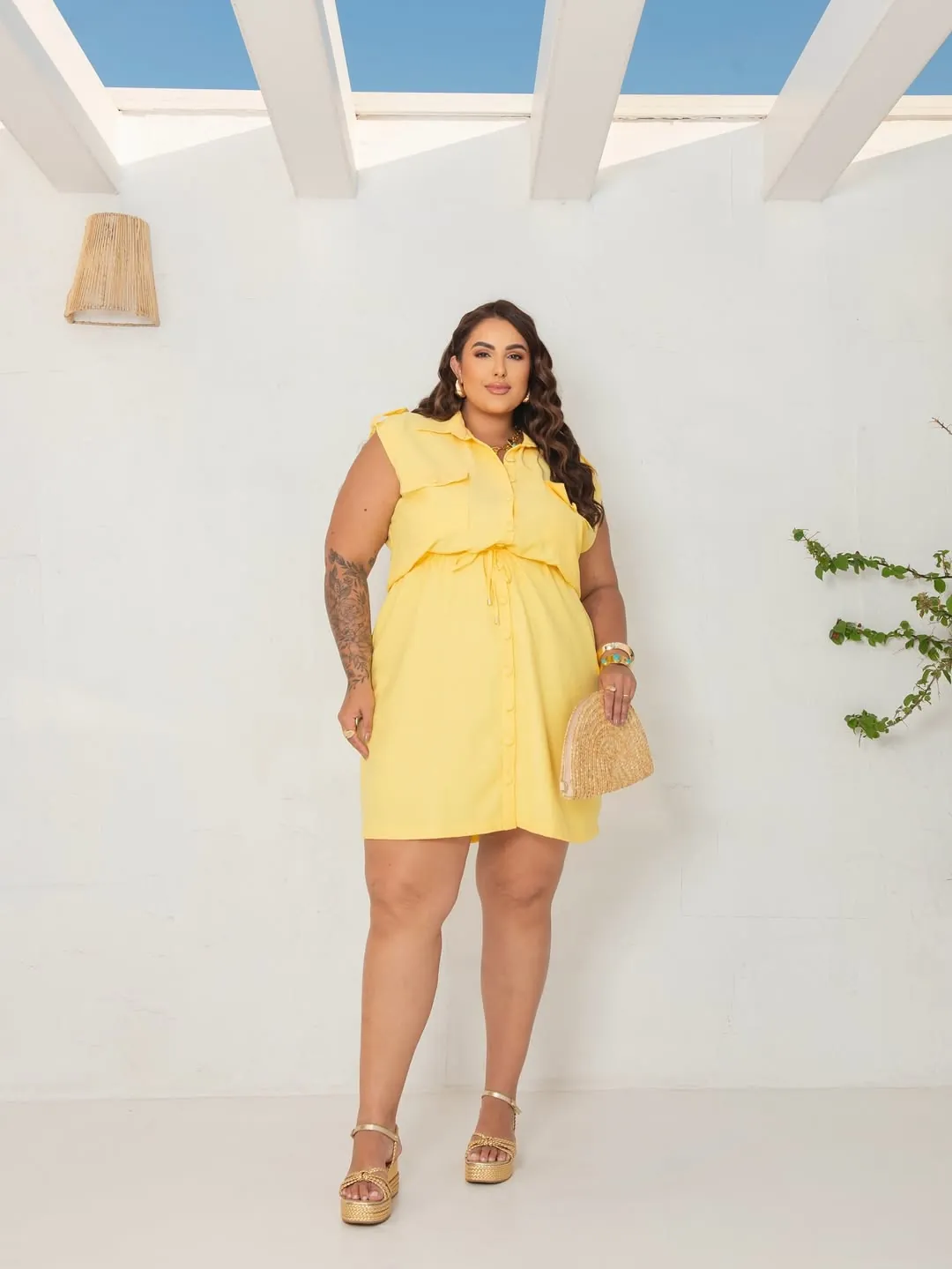 Vestido Viscose Sarjada